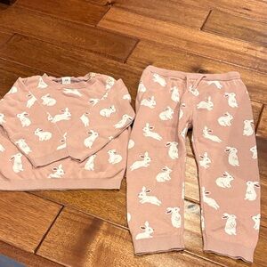 H&M Pink Bunny Kids Matching Set